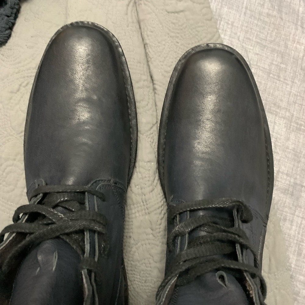 John Varvatos Black Leather Boots NWOT 11.5 - Picture 4 of 9